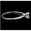 Image 3 : 14KT White Gold 0.40ct Princess Cut Diamond Solitaire Ring
