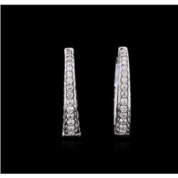 1.17ctw Diamond Earrings - 14KT White Gold