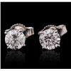 Image 1 : 14KT White Gold 0.90ctw Diamond Solitaire Earrings