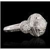 Image 2 : 18KT White Gold 1.64ctw Diamond Ring