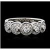 Image 1 : 14KT White Gold 0.42ctw Diamond Ring