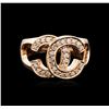 Image 1 : 14KT Rose Gold 0.29ctw Diamond Ring