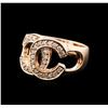 Image 2 : 14KT Rose Gold 0.29ctw Diamond Ring