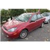 Image 1 : 2003 FORD FOCUS SE, 4 DOOR SEDAN, RED VIN # 1FAFP343X3W159353