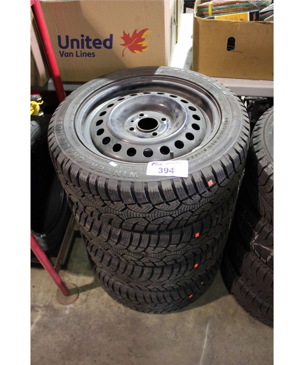Set Of 4 Wanli 5 55r16 91h Winter Tires On Steel Rims Set Of 4 Wanli 5 55r16 91h Winter Tires On Steel Rims