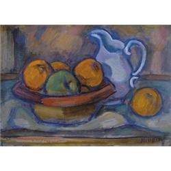 Kmetty János (1889-1975) Csendélet kancsóval és almával