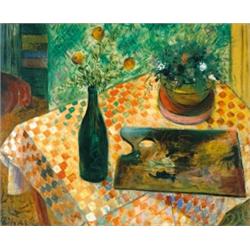 Peterdi Gábor (1915-2001) Festopalettás asztali csendélet