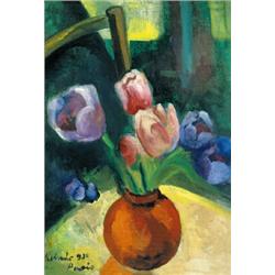 Molnár Róza (1900-1977) Tulipános csendélet, 1930.