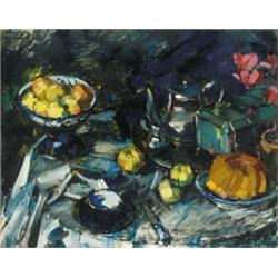 Vaszary János (1867-1939) Reggelizoasztal, 1918.