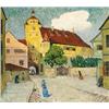 Image 1 : Balla Béla (1882-1965) Szász kisvárosi utca délelotti fényben