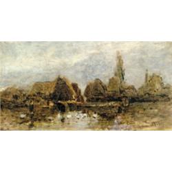 Mészöly Géza (1844-1887) Nyári táj párában, 1873.