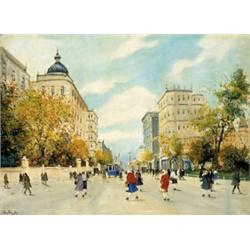 Berkes Antal (1874-1938) Vasárnapi korzózók
