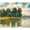 Image 1 : Molnár C. Pál (1894-1981) Vízparti tükrözodés, 1979.