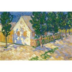 Egry József (1883-1951) Napsütésben fürdo utca