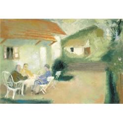 Szonyi István (1894-1960) Udvarban