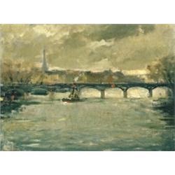 Gaál Ferenc (1891-1956) Pont des Arts, 1931.