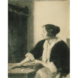 Csók István (1865-1961) Kártyavetés, 1907 körül