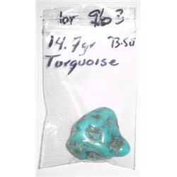 BEAUTIFUL NATURAL TURQUOISE 73.50 CARATS/14.7 GRAMS *MINED IN ARIZONA* POLISHED STONE!! ITEM CAME OU