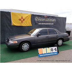 2007 FORD CROWN VICTORIA ~ 128,431 MILES VIN: 2FAFP71W47X153046, DARK GREY SEDAN, RWD, V8, 4.6L, A/C