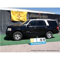 2008 FORD EXPEDITION ~ 144,624 MILES VIN: 1FMFU16508LA40463, BLACK & WHITE, SUV, 4x4, V8, 5.4L, AC C