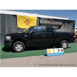 2006 FORD F-150 PICKUP ~ 152,085 MILES VIN: 1FTPX14V46KD82259, BLACK, PICKUP, 4WD, V8, 5.4L, AC COOL