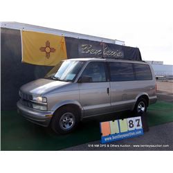 2001 CHEVROLET ASTRO MINIVAN ~ 099,516 MILES VIN: 1GNDM19W11B137755, SILVER, MINIVAN, RWD, V6, 4.3L,
