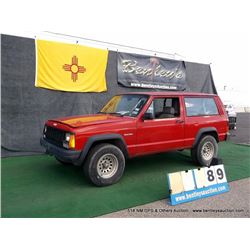 1994 JEEP CHEROKE ~ 241,067 MILES VIN: 1J4FT27S0RL230888, RED, SUV, RWD, I6, 4.0L, A/C COOL, FUEL 1/
