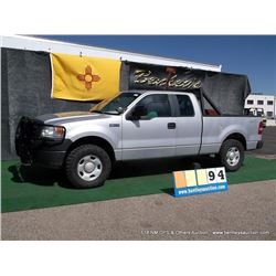 2008 FORD F-150 PICKUP ~ 145,667 MILES VIN: 1FTPX14V28FB59665, SILVER, PICKUP, 4x4, V8, 5.4L, AC COL