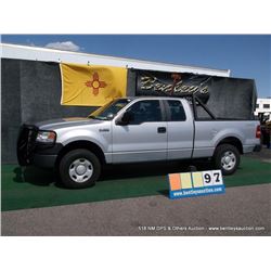 2007 FORD F-150 PICKUP ~ 126,568 MILES VIN: 1FTPX14V57FB29011, SILVER, PICKUP, 4WD, V8, 5.4L, AC COL