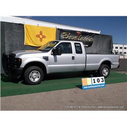 2008 FORD F-250 SUPER DUTY TRUCK ~ 145,189 MILES VIN: 1FTSX21Y38EE03165, SILVER, PICKUP, 4WD, V10, 6