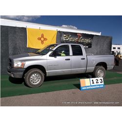 2006 DODGE RAM PICKUP 1500 ~ 150,356 MILES VIN: 1D7HU18P96J222964, SILVER, PICKUP, 4WD, V8, 4.7L, 1/