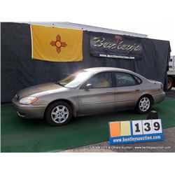 2006 FORD TAURUS ~ 164,208 MILES VIN: 1FAFP53U36A192721, BROWN, SEDAN, FWD, V6, 3.0L, 1/2 FUEL, A/C 