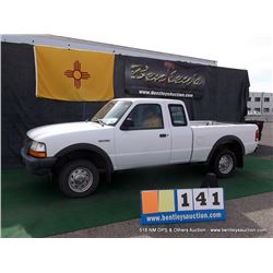 1998 FORD RANGER PICKUP ~ 165,994 MILES VIN: 1FTZR15X7WPA92989, WHITE, PICKUP, 4WD, V6, 4.0L, 3/4 FU