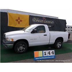 2002 DODGE RAM PICKUP 1500 ~ 171,821 MILES VIN: 1D7HU16ZI2J243290, WHITE, PICKUP, 4WD, V8, 5.9L, 1/2