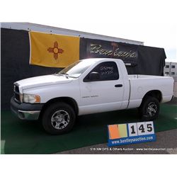 2002 DODGE RAM PICKUP 1500 ~ 132,030 MILES VIN: 1D7HU16N42J248089, WHITE, PICKUP, 4WD, V8, 4.7L, 1/2