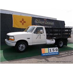 1995 FORD F-350 UTILITY TRUCK ~ 052,160 MILES VIN: 2FDJF37G6SCA52392, WHITE, PICKUP, RWD, V8, 7.5L, 