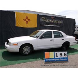 1999 FORD CROWN VICTORIA ~ 100,581 MILES VIN: 2FAFP71W1XX108436, WHITE, SEDAN, RWD, V8, 4.6L, 1/4 FU