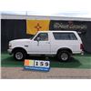 Image 2 : 1994 FORD BRONCO ~ 074,695 MILES VIN: 1FMEU15HXRLB54852, WHITE, SUV, 4WD, V8, 5.8L, 1/4 FUEL, A/C CO