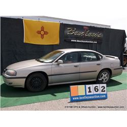 2001 CHEVROLET IMPALA ~ 176,276 MILES VIN: 2G1WH55K919261993, TAN, SEDAN, FWD, V6, 3.8L, EMPTY FUEL,