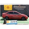 Image 5 : 2003 FORD FOCUS ~ 144,252 MILES VIN: 1FAFP33P63W124457, RED SEDAN, FWD, I4, 2.0L, EMPTY FUEL, A/C DE