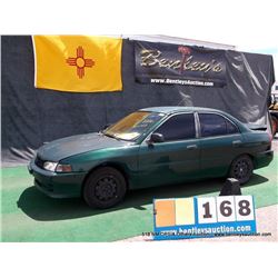 2000 MITSUBISHI MIRAGE ~ 180,143 MILES VIN: JA3AY26C3YU030302, GREEN, SEDAN, FWD, I4, 1.8L, 1/4 FUEL
