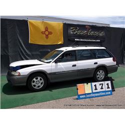 1996 SUBARU LEGACY ~ 132,062 MILES VIN: 4S3BG4856T6985160, WHITE, WAGON, AWD, H4, 2.2L, 1/4 FUEL, A/