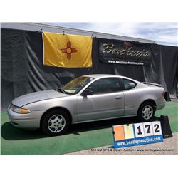 2000 OLDSMOBILE ALERO ~ 127,702 MILES VIN: 1G3NK12T3YC319027, GREY, COUPE, FWD, I4, 2.4L, 1/4 FUEL, 