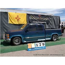 1996 CHEVROLET C/K 1500 PICKUP ~ 158,853 MILES VIN: 2GCEC19R5T1113343, BLUE, V8, 5.7L, RWD, PEELING 