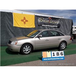 2006 FORD FIVE HUNDRED ~ 142,281 MILES VIN: 1FAFP23186G134184,  SEDAN, FWD, V6, 3.0L, A/C ??, FUEL ?