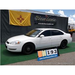 2007 CHEVROLET IMPALA ~ 133,668 MILES VIN: 2G1WS55R379272348, WHITE SEDAN, FWD, V6, 3.9L, AC COLD, F