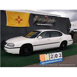 2004 CHEVROLET IMPALA ~ 105,375 MILES VIN: 2G1WF55K749453911, WHITE SEDAN, FWD, V6, 3.8L, AC COOL, 3