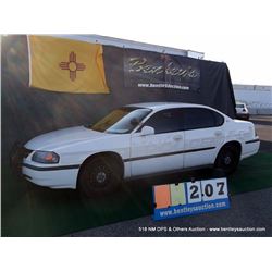 2005 CHEVROLET IMPALA ~ 127,016 MILES VIN: 2G1WF55K059370547, WHITE, SEDAN, FWD, V6, 3.8L, A/C DEAD,