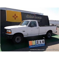 1996 FORD F-250 PICKUP ~ 125,188 MILES VIN: 1FTHF25HXTEA50049, WHITE, RWD, V8, 5.8L, A/C COOL, SOME 