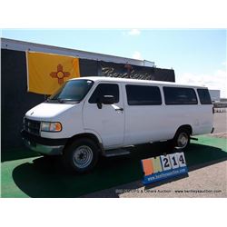 1997 DODGE RAM WAGON ~ 133,956 MILES VIN: 2B5WB35Z7VK549089, WHITE, FULL-SIZE VAN, RWD, V8, 5.9L, A/